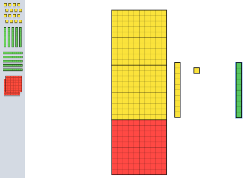 Une capture d'écran de "Number Pieces" de Math Learning Center