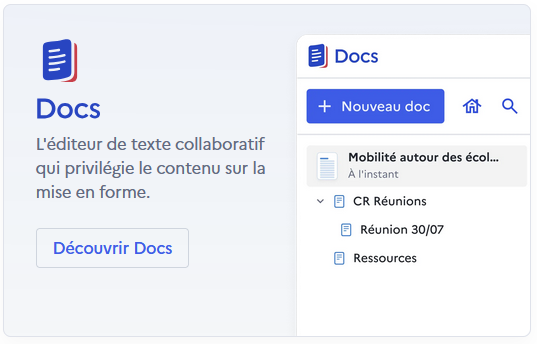 DOCS, l&rsquo;éditeur de texte collaboratif