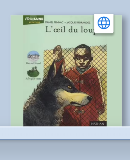 Bookcreator Pour accompagner la lecture de "L'Œil du loup" de Daniel Pennac.