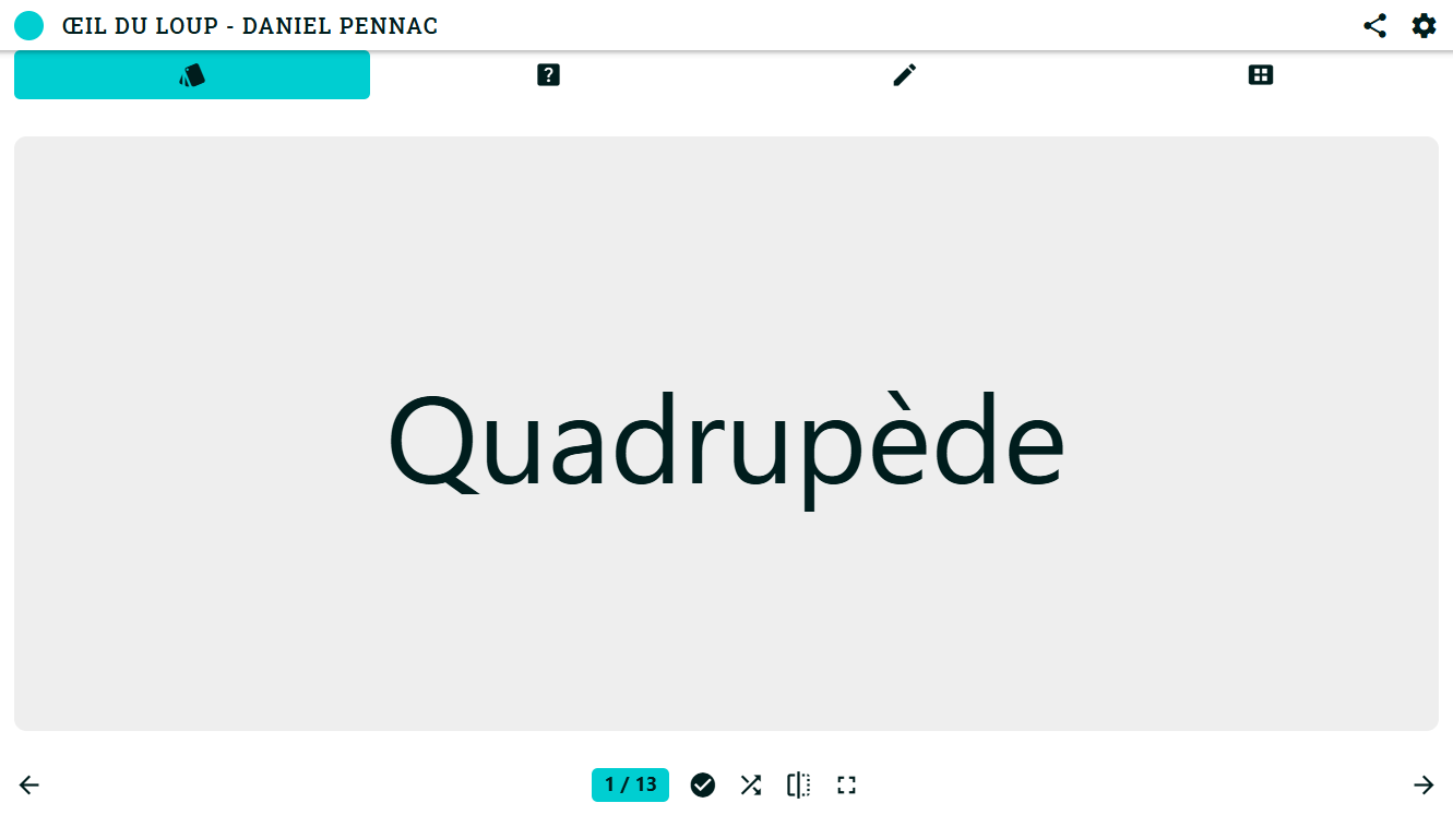 Flashcards autour des loups