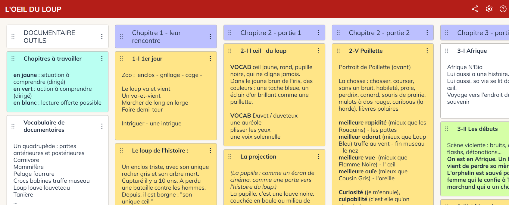 Mur collaboratif créé avec Laclasse.com, ENT de la Métropole de Lyon