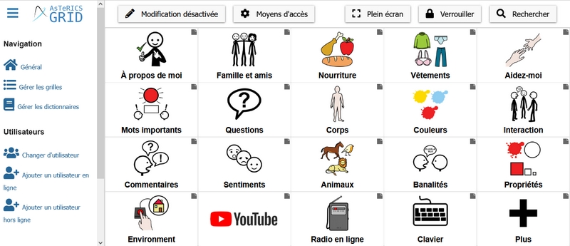 page d'accueil Asterics