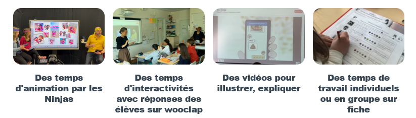 différents temps de travail ninja